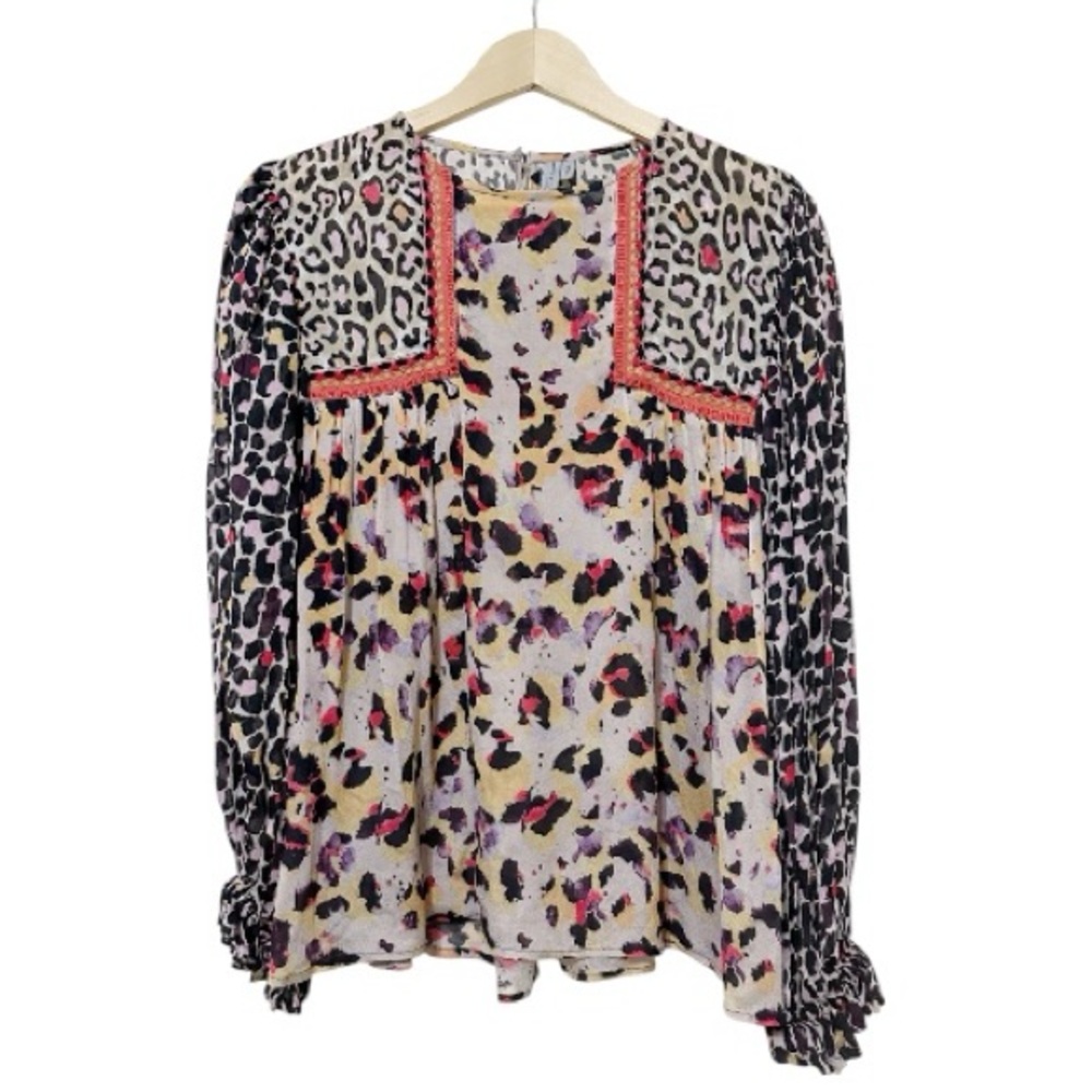 Stylish Multicolor Leopard Print Blouse - image 2